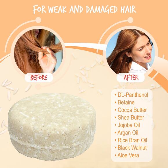 RICE WATER PROTEIN Shampoo Bar for Hair Growth - Picture 4 of 10
